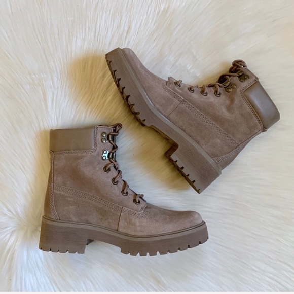 Timberland Carnaby Cool 6” Taupe Suede Boots - Picture 2 of 7